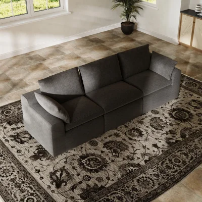 DayDrift Chenille Modular Sectional Sofa - Dark Gray