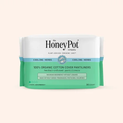 Organic Cotton Cover Cooling Herbal Infusion Regular Liners