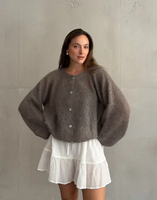 80% Mohair Strickjacke