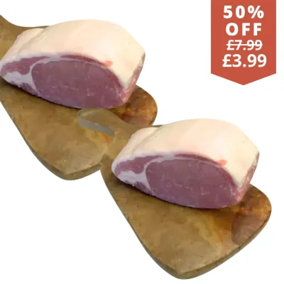 2 British bacon joints total weight 1kg