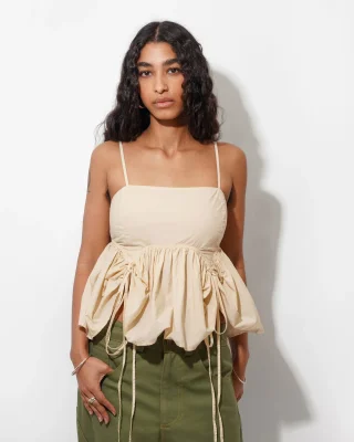 BUTTERFLY BLOUSE IN COFFEE