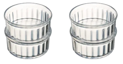 Lot de 4 ramequins en verre 10 cm