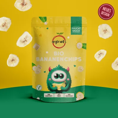Gefriergetrocknete Bio Bananenchips