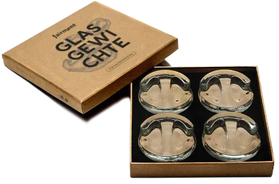 Glasgewichte, 4 Stk