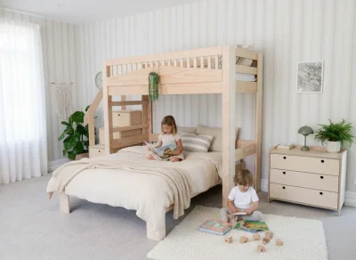 Family Cozy T-shaped Bunk Bed PINE