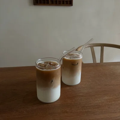 Coffee Ribble Glass High 4-Piece Set