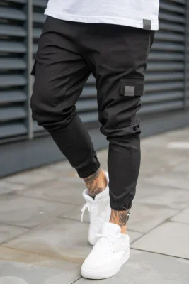 RIDGE CARGO TROUSERS - BLACK