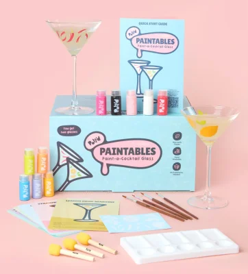 Paint-a-Cocktail Glass x2