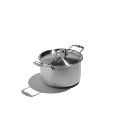 Eater x Heritage Steel 5 Quart Sauce Pot with Lid - Factory Second