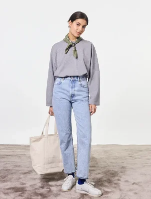 Le Jean Everyday Straight Brenda coton regen-recyclé Bleu light