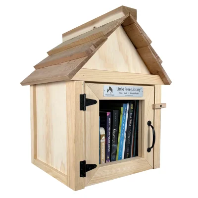 Cedar Roof Unfinished Little Free Library