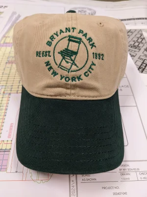 Retro Baseball Cap - Diner Logo - Green/Khaki