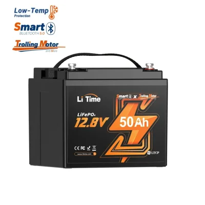 LiFePO4 12V 50Ah Bluetooth Kälteschutz Deep Cycle Lithium Batterie für Elektro Bootsmotor