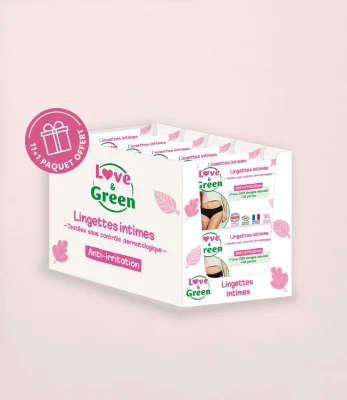 Lot de 12 Lingettes Intimes Apaisantes Écologiques