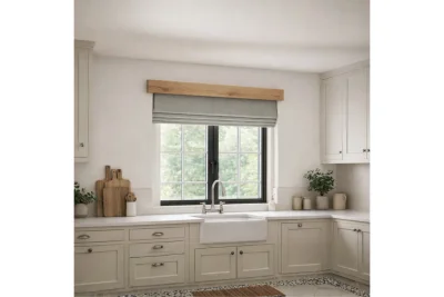 Decorative Oak Window Beam | Solid Oak Fascia Lintel (Holes Pre-Drilled for Supplied Key Hole Brackets) | Celtic Timber UK