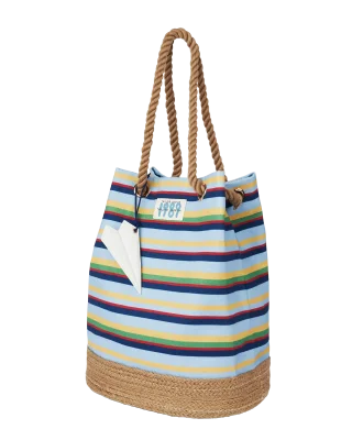 1989 Striped Bucket Bag