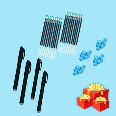 4 Stifte + 20 Nachfüllpatronen + 4 Stift-Griffhilfen