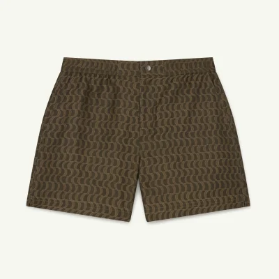 MOSAIC JACQUARD SWIMSHORT - CHOCOLATE BROWN