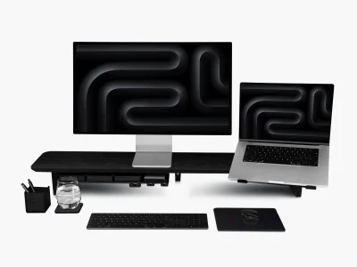 Setup Cockpit Large & Laptophalter Set - All Black