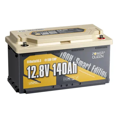 Power Queen 12V 140Ah 190H Smart Wohnmobil Lithium Batterie mit Bluetooth