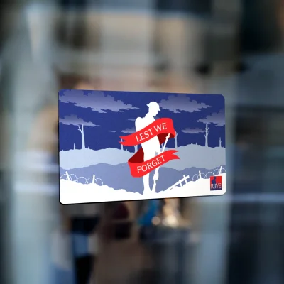 Remembrance 'Lest We Forget' Window Sticker Scene