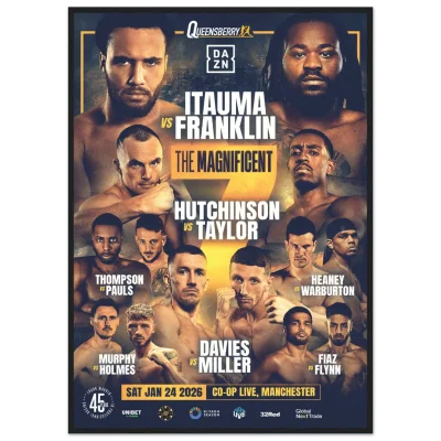 Moses Itauma vs Jermaine Franklin Jr - Framed Fight Night Official Poster