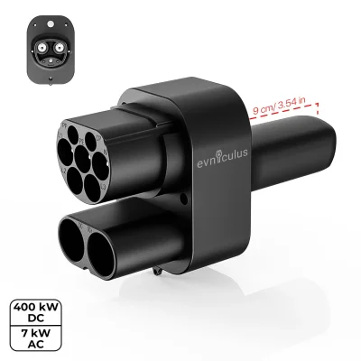 CCS2 to NACS Adapter for Cybertruck Dual DC+AC (400 kW/ 11 kW)